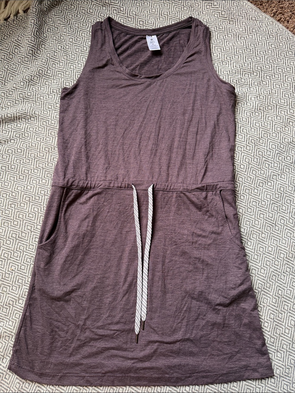 Everyday Drawstring Tank Midi Dress - Mauve